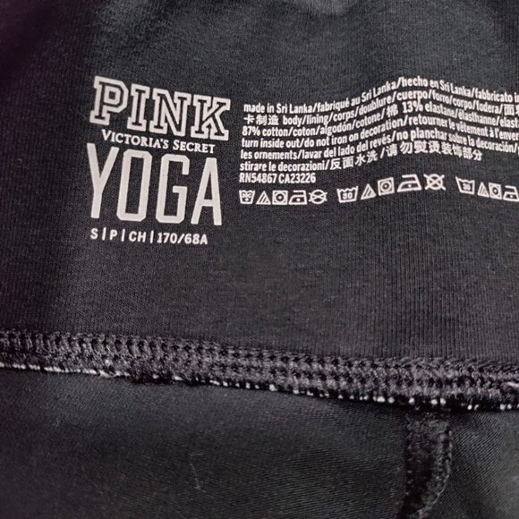 PINK Victoria's Secret Yoga Twee Y2K Hoodie & Low Waist Leggings Set Black Small - Picture 10 of 16